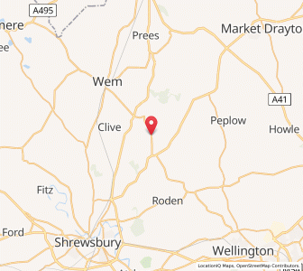 Map of Moreton Corbet, EnglandEngland