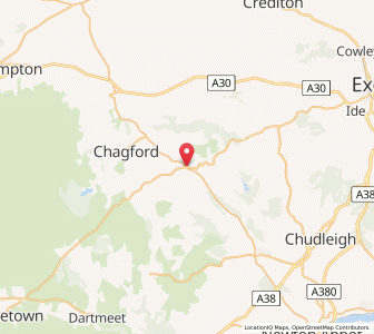 Map of Moretonhampstead, EnglandEngland