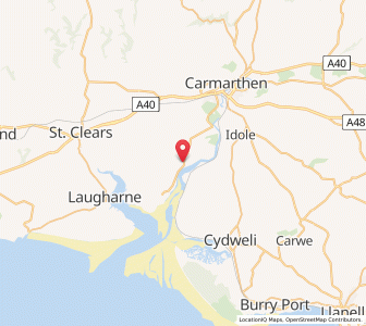 Map of Morfa Bach, WalesWales
