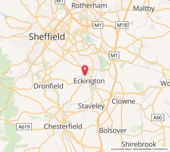 Map of Mosbrough, EnglandEngland