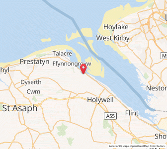 Map of Mostyn, WalesWales