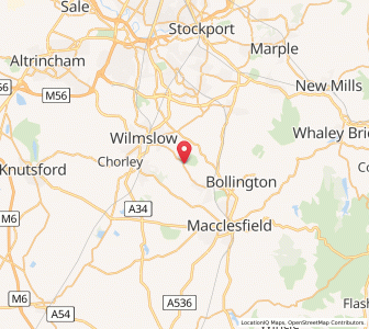 Map of Mottram St. Andrew, EnglandEngland