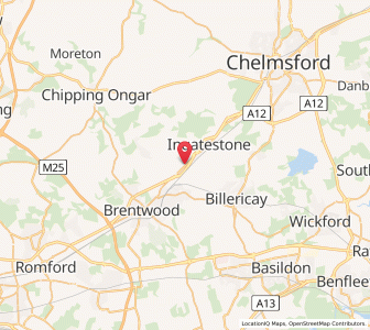 Map of Mountnessing, EnglandEngland