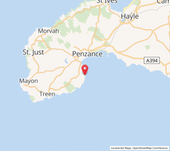 Map of Mousehole, EnglandEngland