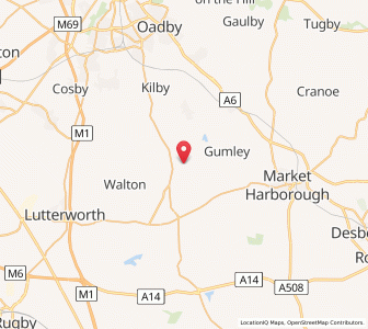 Map of Mowsley, EnglandEngland