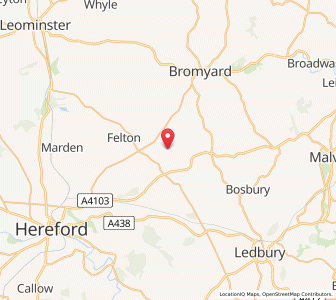 Map of Much Cowarne, EnglandEngland