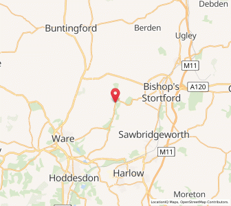 Map of Much Hadham, EnglandEngland