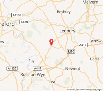 Map of Much Marcle, EnglandEngland