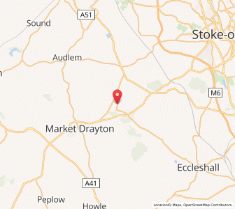 Map of Mucklestone, EnglandEngland