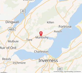 Map of Munlochy, ScotlandScotland