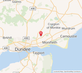 Map of Murroes, ScotlandScotland
