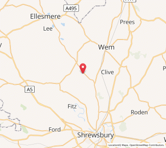 Map of Myddle, EnglandEngland