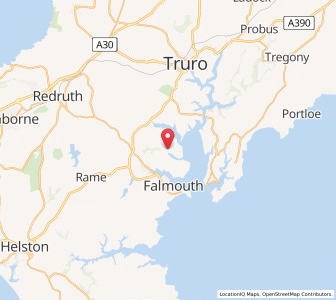 Map of Mylor Bridge, EnglandEngland