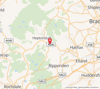 Map of Mytholmroyd, EnglandEngland