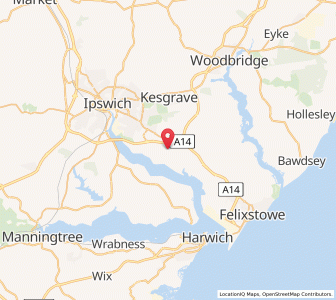 Map of Nacton, EnglandEngland