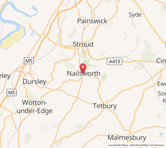 Map of Nailsworth, EnglandEngland