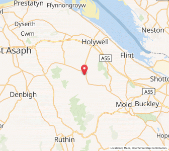 Map of Nannerch, WalesWales