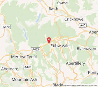 Map of Nant-y-bwch, WalesWales