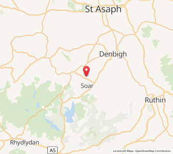 Map of Nantglyn, WalesWales
