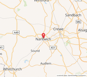 Map of Nantwich, EnglandEngland