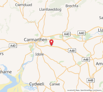 Map of Nantycaws, WalesWales