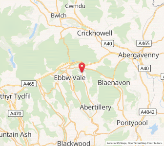 Map of Nantyglo, WalesWales