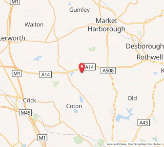 Map of Naseby, EnglandEngland
