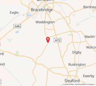 Map of Navenby, EnglandEngland