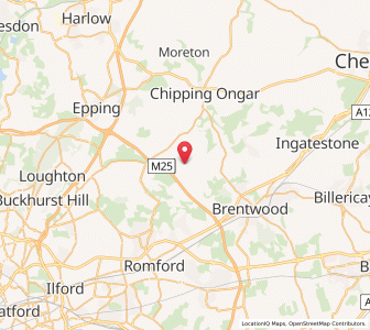 Map of Navestock, EnglandEngland