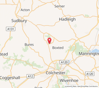 Map of Nayland, EnglandEngland
