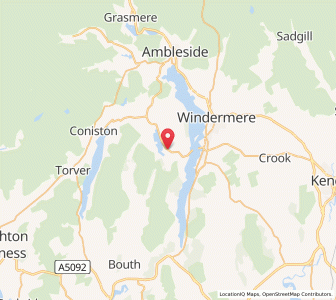 Map of Near Sawrey, EnglandEngland