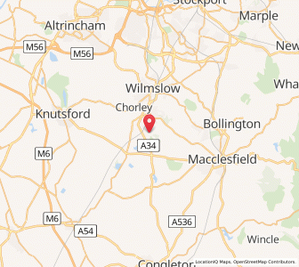 Map of Nether Alderley, EnglandEngland