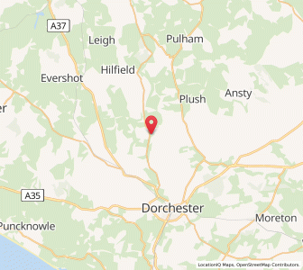 Map of Nether Cerne, EnglandEngland