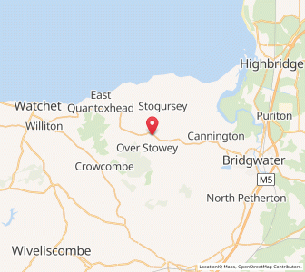 Map of Nether Stowey, EnglandEngland