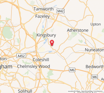 Map of Nether Whitacre, EnglandEngland