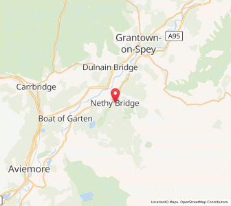 Map of Nethy Bridge, ScotlandScotland