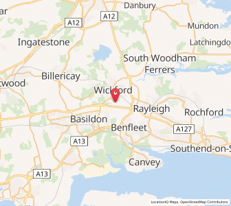 Map of Nevendon, EnglandEngland