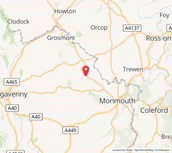 Map of New Castle, WalesWales