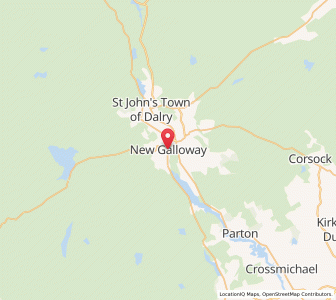Map of New Galloway, ScotlandScotland