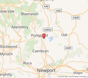 Map of New Inn, WalesWales