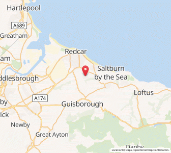 Map of New Marske, EnglandEngland
