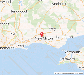 Map of New Milton, EnglandEngland