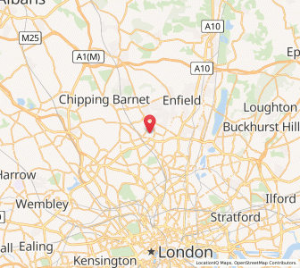 Map of New Southgate, EnglandEngland