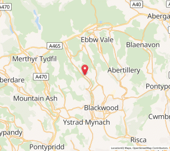 Map of New Tredegar, WalesWales