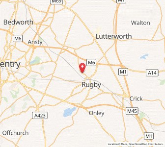 Map of Newbold on Avon, EnglandEngland