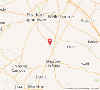 Map of Newbold on Stour, EnglandEngland