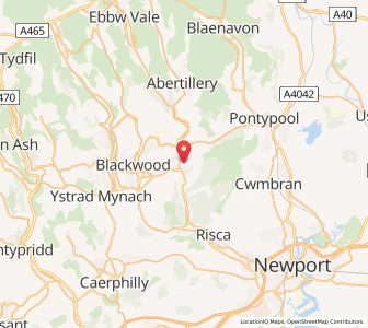 Map of Newbridge, WalesWales