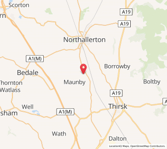 Map of Newby Wiske, EnglandEngland