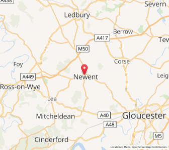 Map of Newent, EnglandEngland