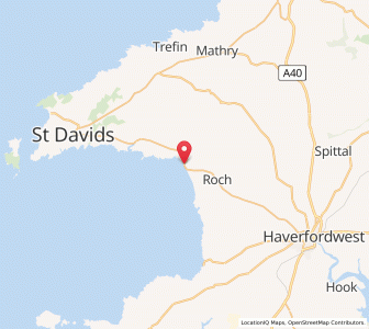 Map of Newgale, WalesWales